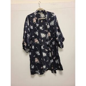 Val Mode Lingerie Robe Floral USA Made Kimono Style Loungewear Unspecified Size
